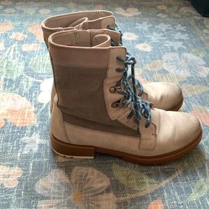 Sorel Emelie Lace Up Boots Hiking Outdoors Walking Omega Taupe/Ash Brown Boots